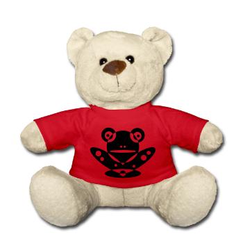 FROG abstract - Teddy Bear - red - Front