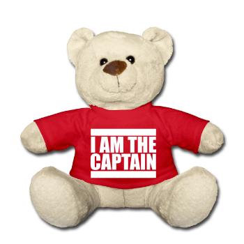 Je suis le capitaine marin disant texte citation logo - Nounours - rouge - Devant