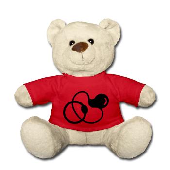 pacifier - Baby - Teddy Bear - red - Front