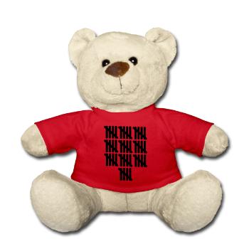50 – birthday - Teddy Bear - red - Front