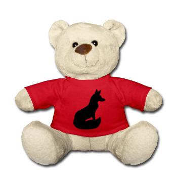 Fuchs Rotfuchs Wildes Tier Silhouette Umriss Cool - Teddy - Rot - Vorne
