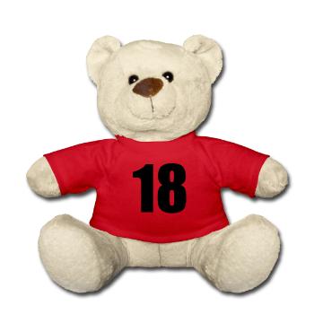 18 - Teddy Bear - red - Front