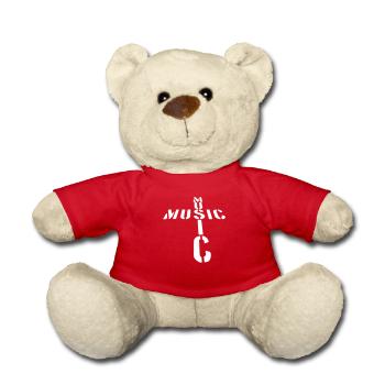 Music Zitat Musik Liebe Buchstaben Spruch Text - Teddy - Rot - Vorne