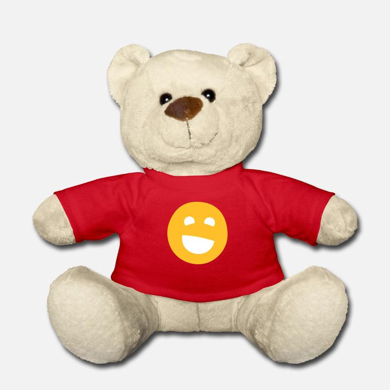 Laughing Face Two-Tone - Teddy Bear - red