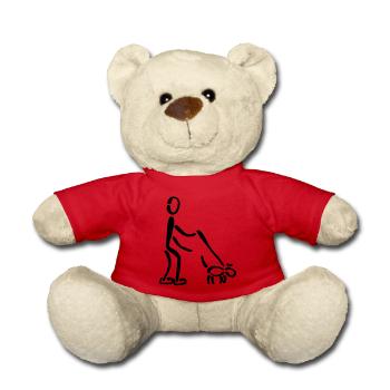 Walkies dog - Teddy Bear - red - Front