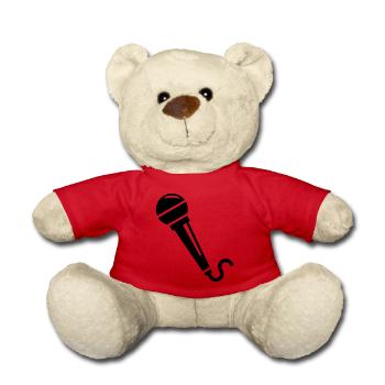 Microphone - Teddy Bear - red - Front