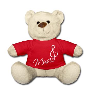 Musik Notenschlüssel Note Melodie Musiknote Audio - Teddy - Rot - Vorne