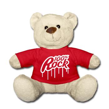 100% Percent Musique Rock Timbre Graffiti Drops - Nounours - rouge - Devant