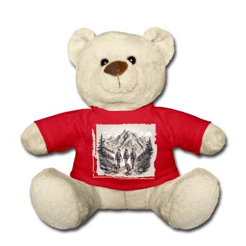 Mountain adventure in the forest - Teddy Bear - red - Front