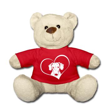 Dachshund in the heart - Teddy Bear - red - Front