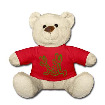 2 Kakteen Rennen Glücklich Beine Laufen Schnell - Teddy - Rot - Vorne