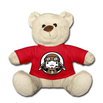 Hase Motorrad Fahren Biker Fahrer Roller Mofa Cool - Teddy - Rot - Vorne