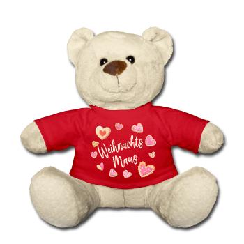 Christmas Mouse Cookies Cookies Christmas Advent - Teddy Bear - red - Front