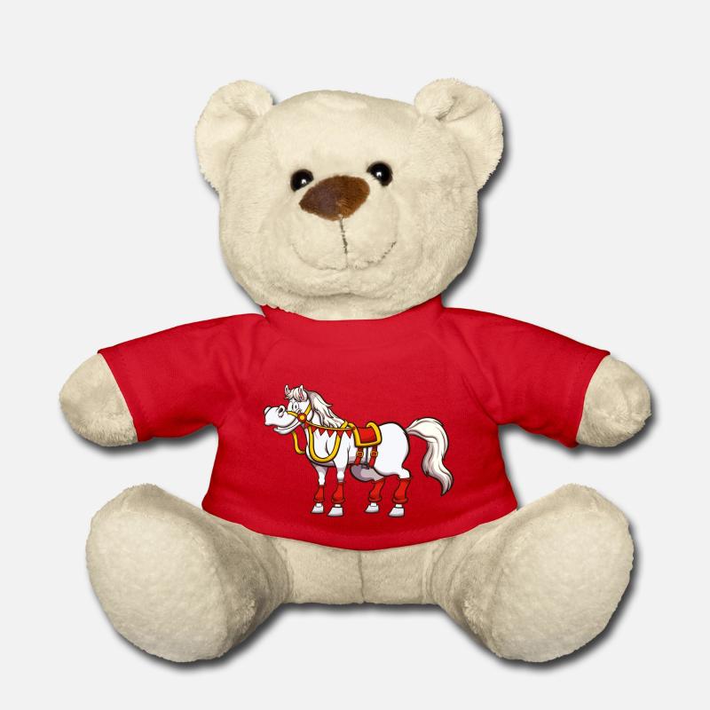 Cheval de Saint-Nicolas - Nounours - rouge