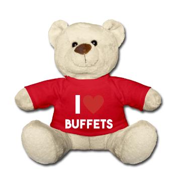 I Love Buffets mit Herz - Teddy - Rot - Vorne