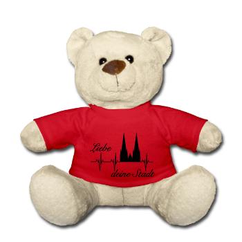 Köln Herzschlag - Teddy - Rot - Vorne