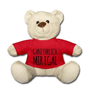 ganz ehrlich mir egal (dh) - Teddy - Rot - Vorne