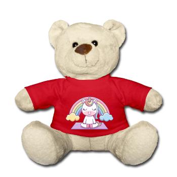 licorne de yoga - Nounours - rouge - Devant