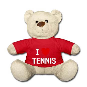 Ich liebe Tennis - Teddy - Rot - Vorne