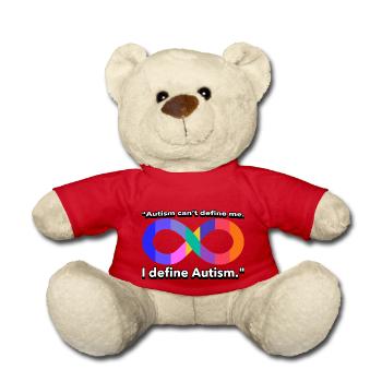 Autismus Zitat T-Shirt - Teddy - Rot - Vorne