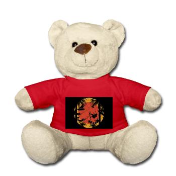 Logo de kitesurf au coucher du soleil - Nounours - rouge - Devant