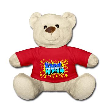 GRAFFITI KARL SPLASH JAUNE - Nounours - rouge - Devant