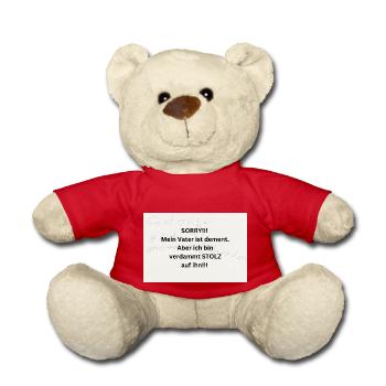 SORRY My father has dementia But I'm PROUD - Teddy Bear - red - Front