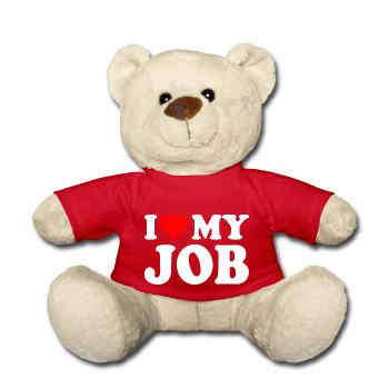 I love my job - Nounours - rouge - Devant