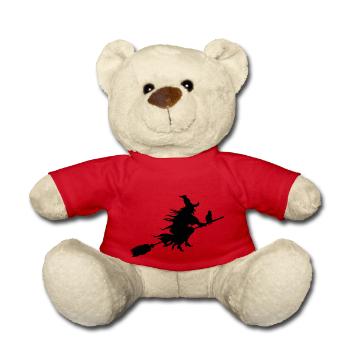 mythische halloween Hexe mit Katze - Teddy - Rot - Vorne
