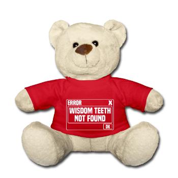 Dents de sagesse cadeau pour l’extraction des dents de sagesse - Nounours - rouge - Devant