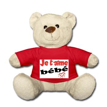 Je taime bébé - Nounours - rouge - Devant