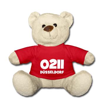 0211 Vorwahl Düsseldorf NRW Rhein - Teddy - Rot - Vorne