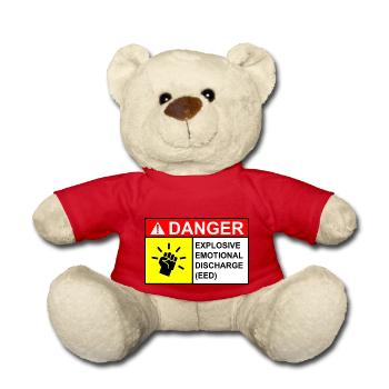 Frau Gefahrenzeichen - Teddy - Rot - Vorne