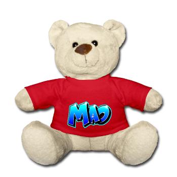 Graffiti Name MAO print Teeshirt Caps - Nounours - rouge - Devant