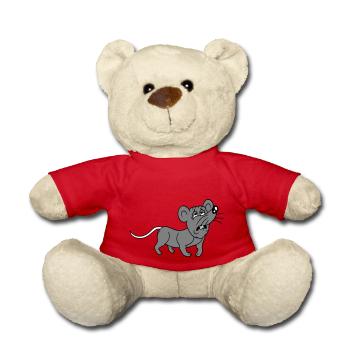 Souris épuisée triste désespérément fatiguée souffrance douce - Nounours - rouge - Devant