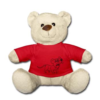 Souris épuisée triste désespérément fatiguée souffrance douce - Nounours - rouge - Devant