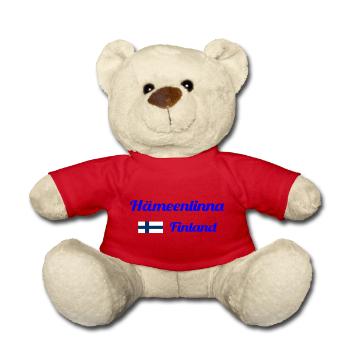 Hämeenlinna Finland- Stylish prints - Teddy Bear - red - Front