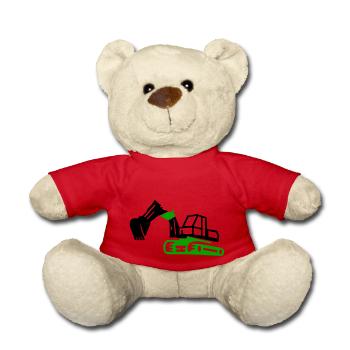 Excavatrice - Nounours - rouge - Devant