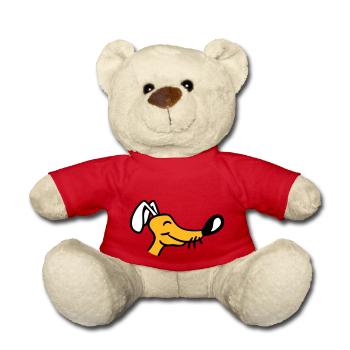 Visage de chien Petit Tête d’animal de compagnie Mignon - Nounours - rouge - Devant