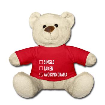 SINGLE AVOIDING DRAMA - Nounours - rouge - Devant
