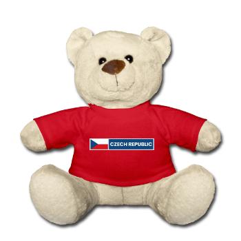 Czech National Flag - Teddy Bear - red - Front