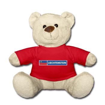 Liechtenstein National Flag - Teddy Bear - red - Front