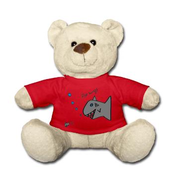 also hungry fish - Teddy Bear - red - Front
