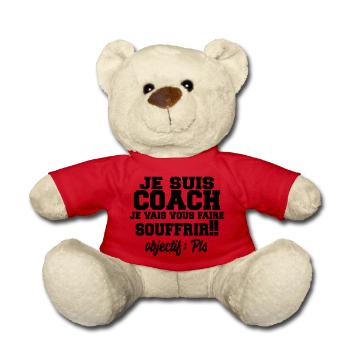 coach,coaching,sport,humour,citations,formes - Nounours - rouge - Devant