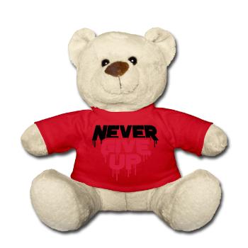 rot graffiti tropfen spray durchhalten cool never - Teddy - Rot - Vorne