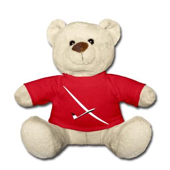 Segelflugzeug Segelfliegen Segelflieger Pilot - Teddy - Rot - Vorne