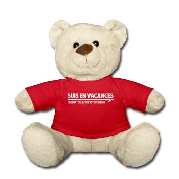 SUIS EN VACANCES - Dans ma tête ... - Nounours - rouge - Devant