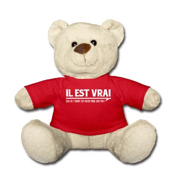 IL EST VRAI -que ce t-shirt est aussi cool que moi - Nounours - rouge - Devant