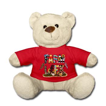 Born To Farmer Farm Farmer Farmer Animal Tractor - Teddy Bear - red - Front