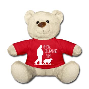 Chemise officielle de promenade de chien - Nounours - rouge - Devant